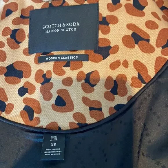 Scotch & Soda RARE Women's Leopard Trench Coat XS - Picture 9 of 10